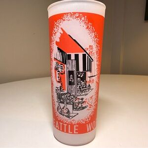 1962 Seattle World’s Fair Souvenir Glass - BOULEVARDS OF THE WORLD (Red)